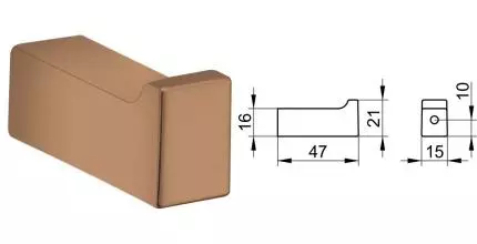 Крючок «Keuco» Edition 11 11114030000 на стену шлифованная бронза Крючок «Keuco» Edition 11 11114030000 на стену шлифованная бронза