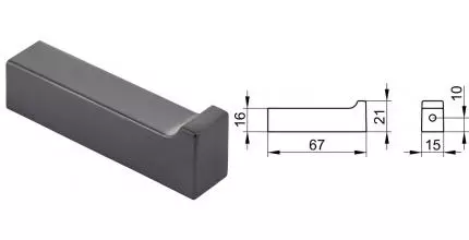 Крючок «Keuco» Edition 11 11116130000 на стену шлифованный чёрный хром Крючок «Keuco» Edition 11 11116130000 на стену шлифованный чёрный хром