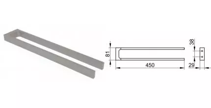 Полотенцедержатель двойной «Keuco» Edition 11 11118050000 на стену шлифованный никель Полотенцедержатель двойной «Keuco» Edition 11 11118050000 на стену шлифованный никель