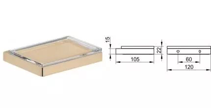 Мыльница «Keuco» Edition 11 11155039000 на стену шлифованная бронза