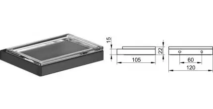 Мыльница «Keuco» Edition 11 11155139000 на стену шлифованный чёрный хром Мыльница «Keuco» Edition 11 11155139000 на стену шлифованный чёрный хром