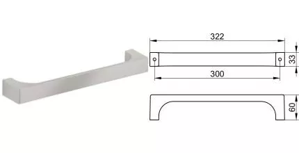Поручень «Keuco» Edition 11 11107050000 на стену шлифованный никель Поручень «Keuco» Edition 11 11107050000 на стену шлифованный никель