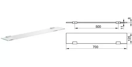Полка в ванну «Keuco» Edition 11 11110015700 на стену хром Полка в ванну «Keuco» Edition 11 11110015700 на стену хром
