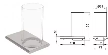 Стакан для зубных щёток и дозатор для жидкого мыла «Keuco» Edition 400 11550059000 на стену шлифованный никель Стакан для зубных щёток и дозатор для жидкого мыла «Keuco» Edition 400 11550059000 на стену шлифованный никель