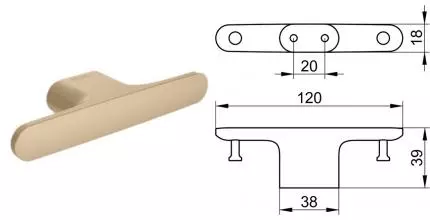 Двойной крючок «Keuco» Edition 400 11515030000 на стену шлифованная бронза