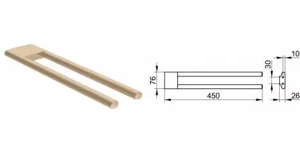 Полотенцедержатель двойной «Keuco» Edition 400 11518030000 на стену шлифованная бронза Полотенцедержатель двойной «Keuco» Edition 400 11518030000 на стену шлифованная бронза