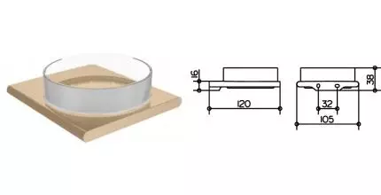 Мыльница «Keuco» Edition 400 11549039000 на стену шлифованная бронза