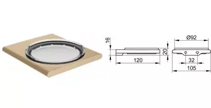 Мыльница «Keuco» Edition 400 11555039000 на стену шлифованная бронза