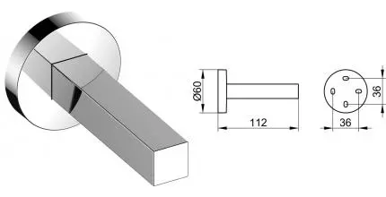 Держатель для туалетной бумаги «Keuco» Edition 90 19063010000 на стену хром