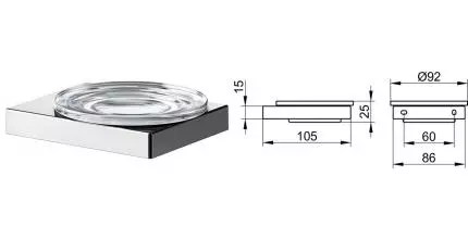 Мыльница «Keuco» Edition 90 19155019000 на стену хром