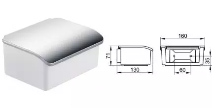 Диспенсер для салфеток «Keuco» Elegance 11667013000 на стену хром/белый