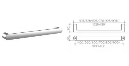 Поручень «Keuco» Elegance 31601010800 на стену хром