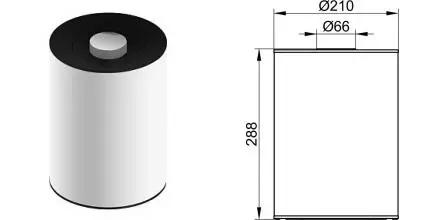 Мусорное ведро «Keuco» Plan 4989510037 5 л белый лак/чёрно-серое Мусорное ведро «Keuco» Plan 4989510037 5 л белый лак/чёрно-серое