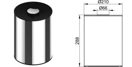 Мусорное ведро «Keuco» Plan 4989070037 5 л нержавеющая сталь/тёмно-серое