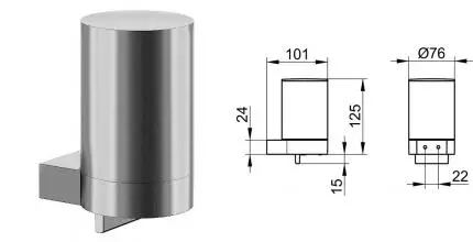 Дозатор для мыла «Keuco» Plan 14951070000 на стену нержавеющая сталь