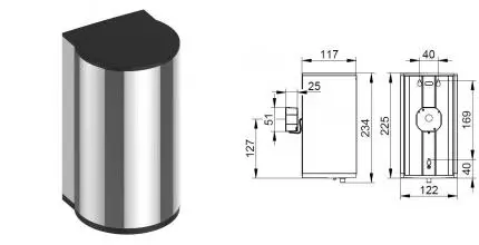 Дозатор дезинфицирующей пены «Keuco» Plan 14956011437 на стену сенсорный от сети хром/тёмно-серый Дозатор дезинфицирующей пены «Keuco» Plan 14956011437 на стену сенсорный от сети хром/тёмно-серый