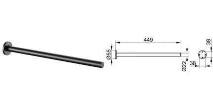 Полотенцедержатель «Keuco» Plan 14920370000 на стену чёрный Полотенцедержатель «Keuco» Plan 14920370000 на стену чёрный