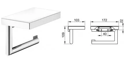 Держатель для туалетной бумаги «Keuco» Reva 12873019000 на стену хром