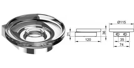 Мыльница «Keuco» Smart.2 14755019000 на стену хром Мыльница «Keuco» Smart.2 14755019000 на стену хром