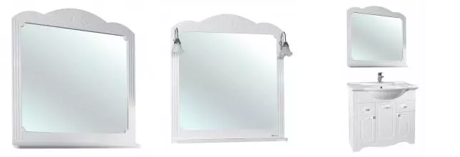 Зеркало «Bellezza» Кантри 85 без света белое