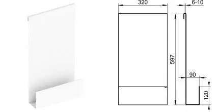 Полка в ванну «Keuco» 24951370000 на стену белая матовая