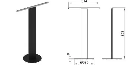Полотенцедержатель «Keuco» Universalartikel 4987370101 напольный чёрный/хром Полотенцедержатель «Keuco» Universalartikel 4987370101 напольный чёрный/хром