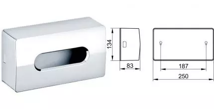 Диспенсер для салфеток «Keuco» Universalartikel 4977010000 на стену хром Диспенсер для салфеток «Keuco» Universalartikel 4977010000 на стену хром