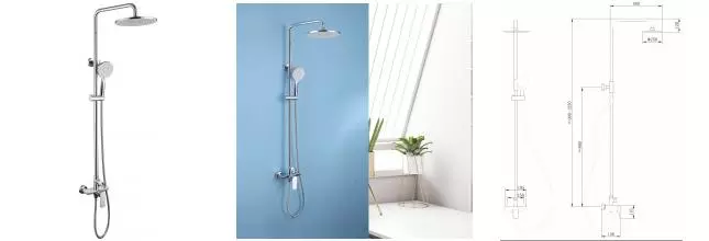Душевая система «Abber» Weiss Insel AF8020 хром Душевая система «Abber» Weiss Insel AF8020 хром