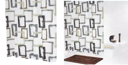 Штора для ванной «Ridder» Pattern 32388 180/200 белая/бежевая