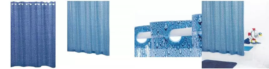 Штора для ванной «Ridder» Drops 34330 180/200 синяя