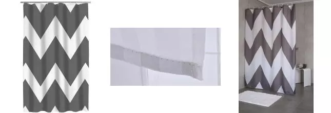 Штора для ванной «Ridder» Pico 4104307 180/200 белая/серая