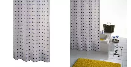 Штора для ванной «Ridder» Domino 41313 180/200 белая/синяя