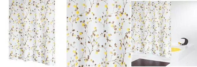 Штора для ванной «Ridder» Berry 46378 180/200 белая/коричневая Штора для ванной «Ridder» Berry 46378 180/200 белая/коричневая