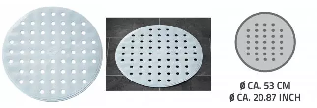 Противоскользящий коврик в ванну «Ridder» Action 167223 53/53 каучук голубой