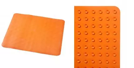 Противоскользящий коврик в ванну «Ridder» Basic 167414 51/51 каучук оранжевый