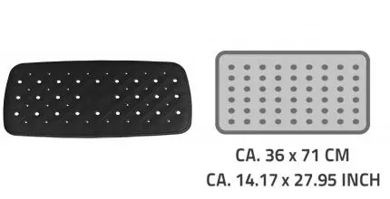 Противоскользящий коврик в ванну «Ridder» Promo 167810 71/36 каучук чёрный
