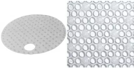 Противоскользящий коврик в ванну «Ridder» Lense 60800 54/54 ПВХ прозрачный