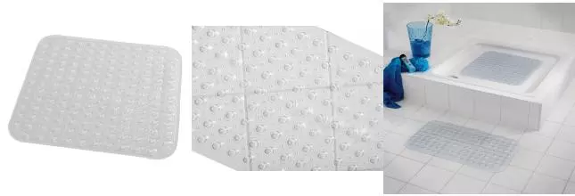 Противоскользящий коврик в ванну «Ridder» Loup 609200 55/54 ПВХ прозрачный