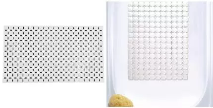 Противоскользящий коврик в ванну «Ridder» Nevis 6108001 68/39 полипропилен белый