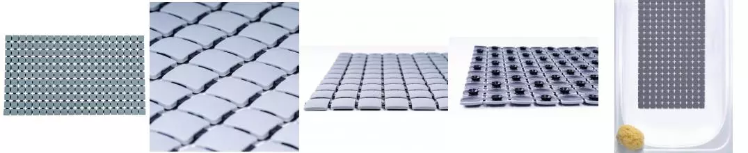 Противоскользящий коврик в ванну «Ridder» Nevis 6108007 68/39 полипропилен серый