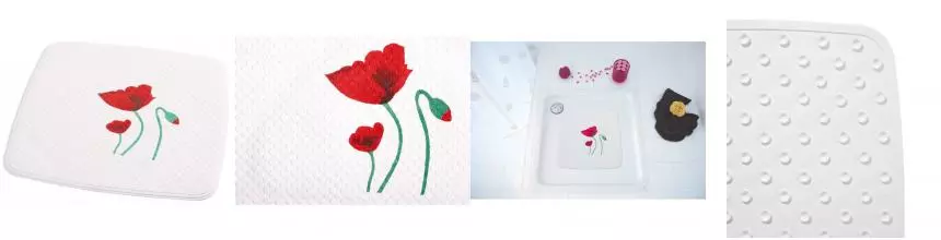 Противоскользящий коврик в ванну «Ridder» Mohn 62210 54/54 каучук красный