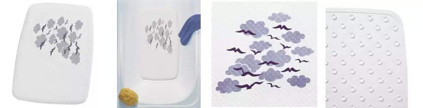 Противоскользящий коврик в ванну «Ridder» Helgoland 64063 72/38 каучук голубой