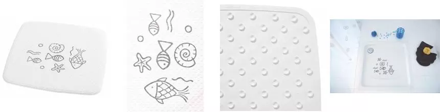 Противоскользящий коврик в ванну «Ridder» Neptun 64217 54/54 каучук серый