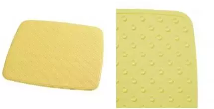 Противоскользящий коврик в ванну «Ridder» Capri 66284 54/54 каучук жёлтый