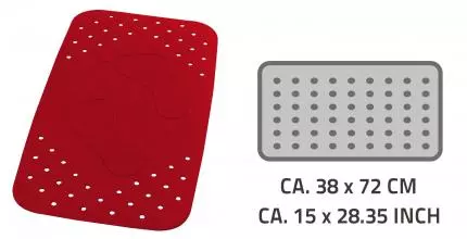 Противоскользящий коврик в ванну «Ridder» Plattfuss 67076 72/38 каучук красный Противоскользящий коврик в ванну «Ridder» Plattfuss 67076 72/38 каучук красный