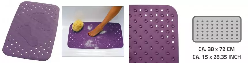 Противоскользящий коврик в ванну «Ridder» Plattfuss 67093 72/38 каучук фиолетовый Противоскользящий коврик в ванну «Ridder» Plattfuss 67093 72/38 каучук фиолетовый