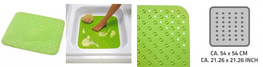 Противоскользящий коврик в ванну «Ridder» Plattfuss 67275 54/54 каучук зелёный Противоскользящий коврик в ванну «Ridder» Plattfuss 67275 54/54 каучук зелёный