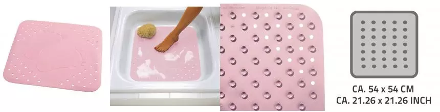 Противоскользящий коврик в ванну «Ridder» Plattfuss 67282 54/54 каучук розовый Противоскользящий коврик в ванну «Ridder» Plattfuss 67282 54/54 каучук розовый