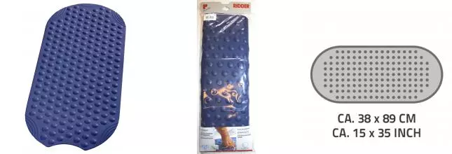 Противоскользящий коврик в ванну «Ridder» Tecno 68153 89/38 каучук синий