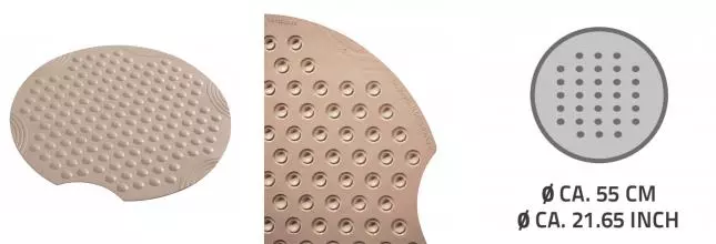 Противоскользящий коврик в ванну «Ridder» Tecno 68209 55/55 каучук бежевый